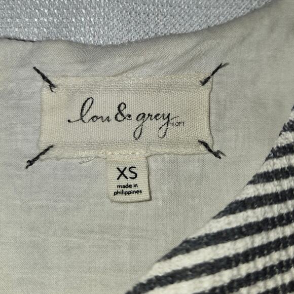 Size XL LOU & GREY Black White Drawstring Waist Blouson Dress - Picture 4 of 6